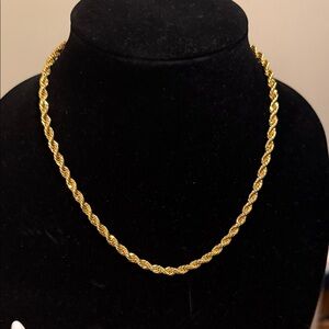 14 k gold plated Elegant Gold Rope Necklace